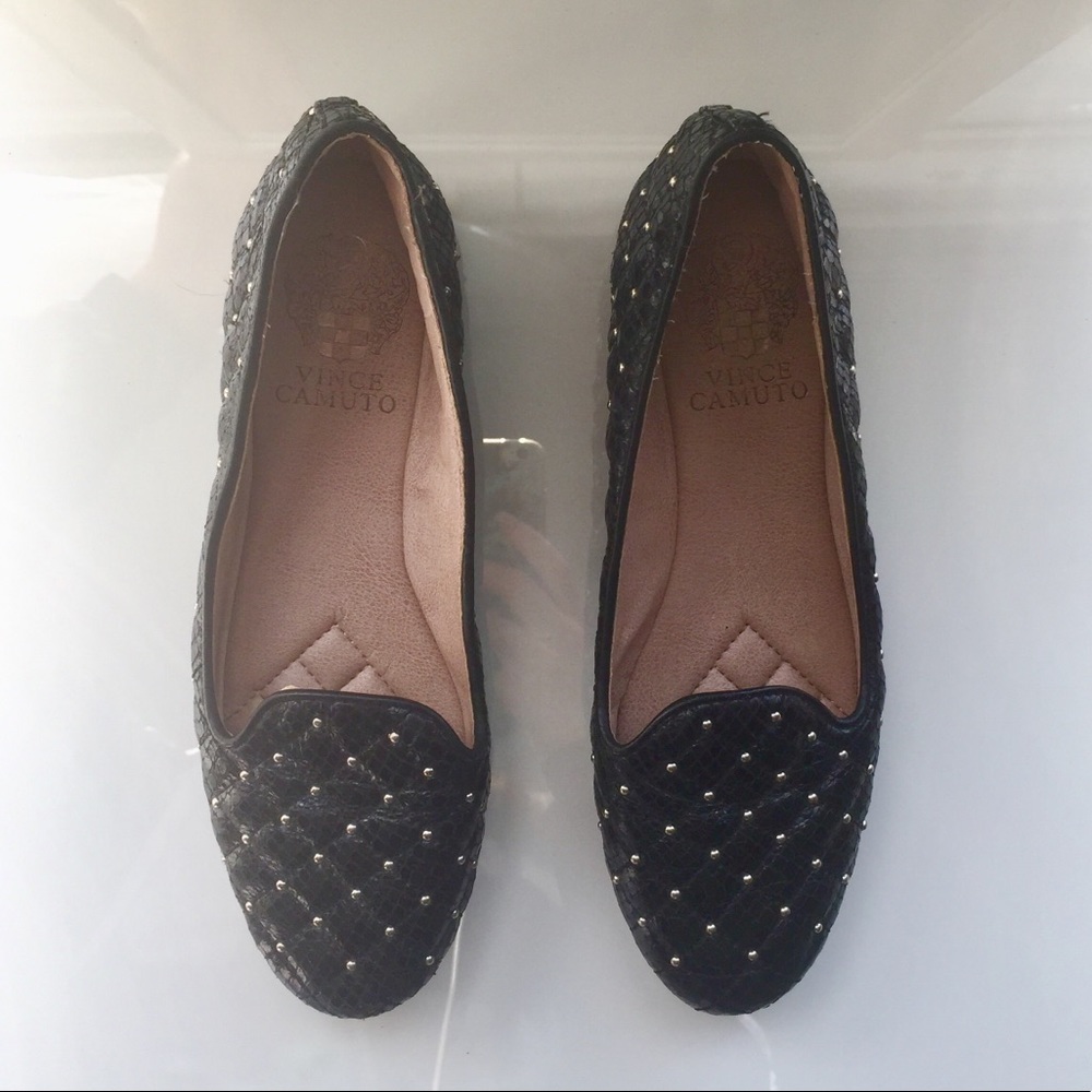 Vince Camuto Black Flats